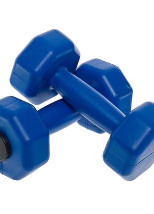 Гантели для фитнеса пластиковые champion ta-9820 1,5кг (пара) синий (56508182), fdso
