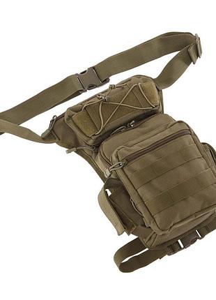 Сумка тактическая многоцелевая на бедро yf-325 5л хаки (59493038), silver knight