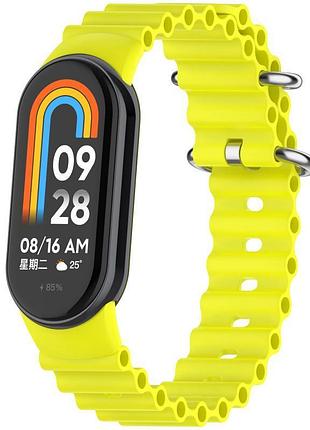 Ремінець ocean band для xiaomi mi band 9/8 жовтий / flash