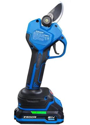 Мощный секатор аккумуляторный zegor esax-21bl-32 (1акум.21в 2ач/зарядный)