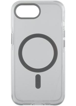 Чехол tpu+pc phantom with magsafe для apple iphone 16e / 17e (6.1") light gray 2