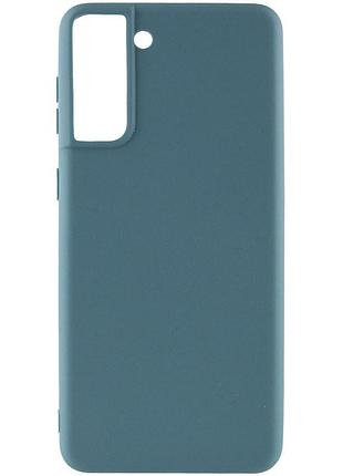 Силиконовый чехол candy для samsung galaxy s21+ синий / powder blue