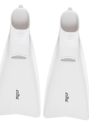 Ласты для тренировок в бассейне короткие с закрытой пяткой pl-8967 s белый (60437060), cima