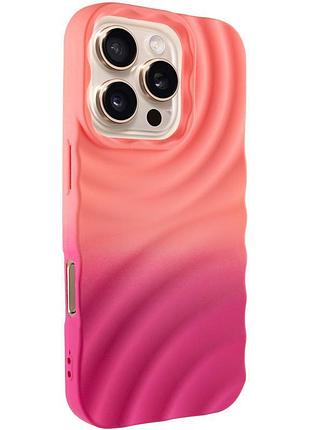 Чохол tpu colorwave для apple iphone 16 pro (6.3") peach / pink