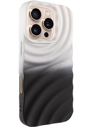 Чохол tpu colorwave для apple iphone 16 pro (6.3") white / black