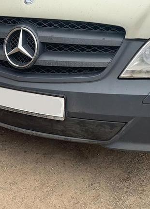 Зимняя накладка на бампер mercedes vito w639 2010-2015 матовая дефлектор для защиты от снега и льда ve-33