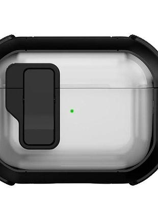 Футляр противоударный locking button для наушников airpods pro black
