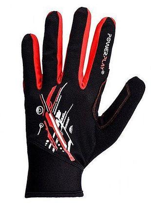 Перчатки для бега 6607 l черный (07228064), power play
