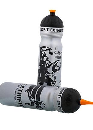 Спортивная бутылка extrifit 1000мл серо-черный (с носиком) (09002002)