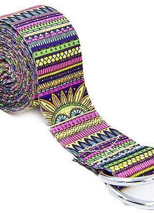 Ремінь для йоги fi-6975 жовто-рожевий (56429113), no branding