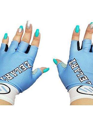 Рукавички для фітнесу з еластичною манжетою zg-3601 m синій (07363015), zelart