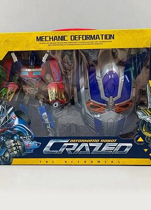 Робот трансформер оптимус прайм з маскою іграшка