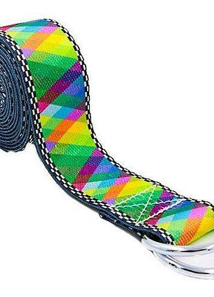 Ремень для йоги fi-6975 зелено-оранжевый (56429113), no branding