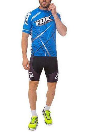Велоформа короткий рукав с лямками y-76 xxl сине-черный (60491005), fox
