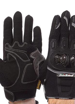Мотоперчатки madbike mad-03 xl черный (07429098), no branding