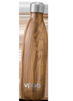 Бутылка металлическая, metal water bottle, vp laboratory 500мл коричневый (дерево) (09099007)