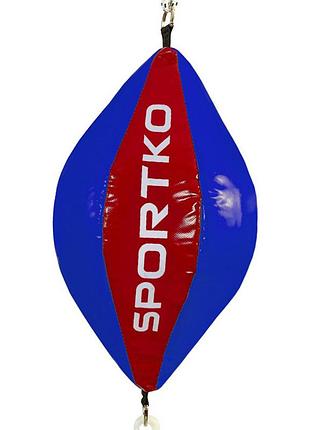 Груша кругла набивна на розтяжках gp-2 синьо-червоний (37451011), sportko