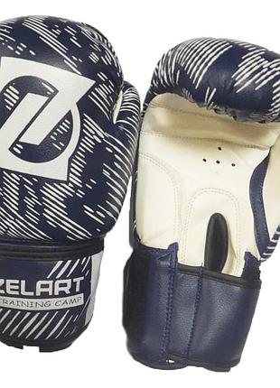 Рукавички боксерські ma-5018, zelart 8oz синій (37429451)