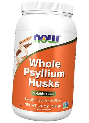 Цельная шелуха подорожника, whole psyllium husk, now foods 680г (69128031)