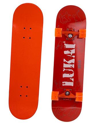 Скейтборд в сборе со светящимися колесами lukai sk-1245 оранжевый (60429383), no branding
