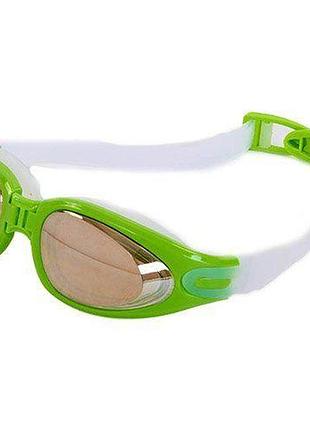 Окуляри для плавання з берушами seals 1168 салатово-білий (60429427), no branding