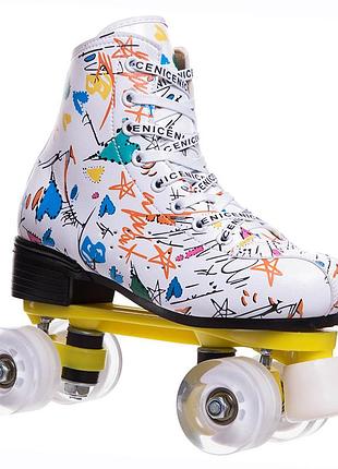 Роликовые коньки rio roller z-3855 38 белый (60363141), zelart