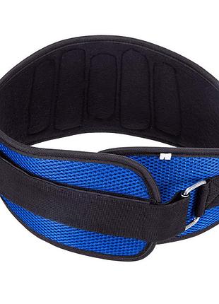 Пояс атлетичний посилений регульований sb-165415 xl синій (34363037), zelart