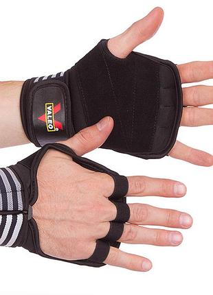 Рукавички для підняття ваги valeo ta-4419 l чорно-білий (35429138), no branding