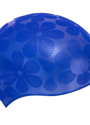 Шапочка для плавання з об'ємними вушками pl-6156 блакитний (60437022), cima