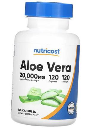 Алоэ вера, aloe vera 20000, nutricost 120капс (71647096)