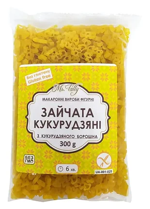 Макаронні вироби кукурудзянi "зайчата"