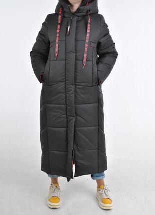 Зимова куртка пальто з біо пуху2 фото