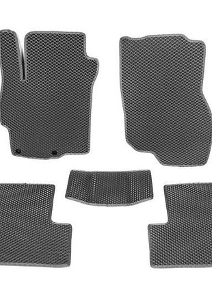 Килимки eva сірі для mitsubishi lancer x 2008-2021 модельні гумові килимки для салону 5 шт dm-11