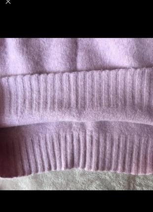 Модный лиловый женский свитер шерстяной тёплый ангорской, размер s брендовый5 фото