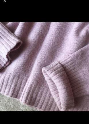 Модный лиловый женский свитер шерстяной тёплый ангорской, размер s брендовый6 фото