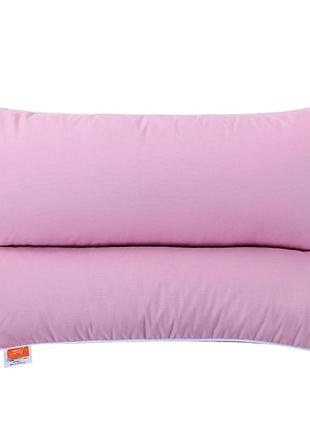 Подушка комбинированная с гречневой шелухой и холлофайбером homefort «гера» 40х60 см розовый 201001808