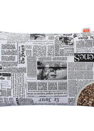 Подушка для сну з гречаним лушпинням homefort «цілюща» 50х70 см газетний 201001709