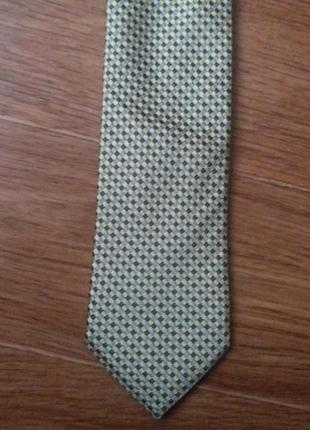 Краватка шовкова.оливкового кольору.бренд.1 фото