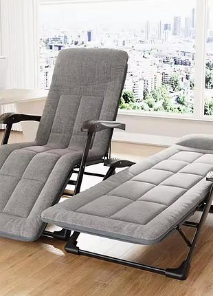 Раскладное кресло кровать со встроенным матрасом leobro grey (lb-fcb-g3-gry)