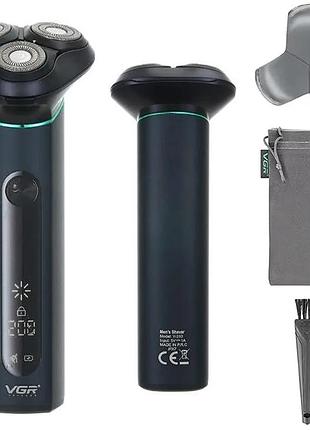 Аккумуляторная электробритва водонепроницаемая, от usb, vgr v-310