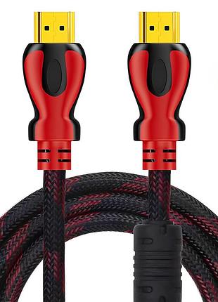 Кабель hdmi-hdmi 20м, с фильтром в тканевой обмотке