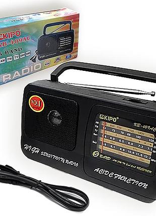 Портативное fm радио на батарейках kipo kb-409