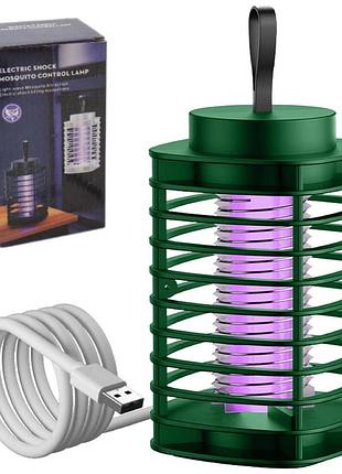 Антимоскитная лампа от комаров y15, с usb, зеленый