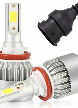 Led лампы c6 h11 для авто 2 шт, 36w, 3800 lm