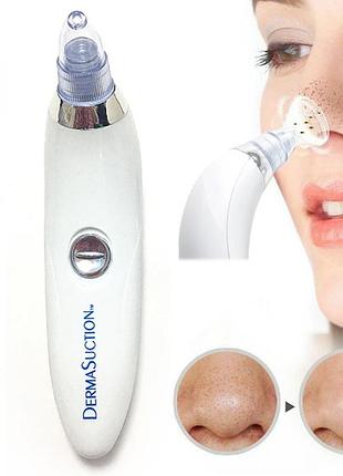 Вакуумный очиститель пор для лица на батарейках derma suction