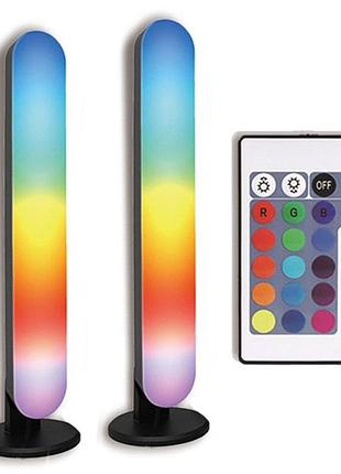 Настольная лампа rgb, 2 шт, от usb +пульт, ambient light