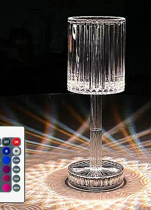 Декоративный led светильник crystal light, с сенсорным управлением и пультом ду