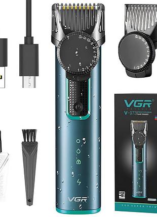 Машинка для стрижки волос с регулировкой длины, с usb, vgr v-973