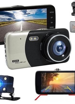 Відеореєстратор 1080p, 4'' з камерою заднього виду, dvr ct 503