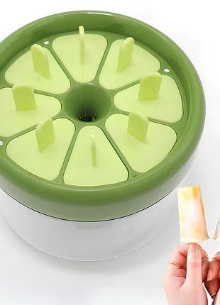 Форма для мороженого на 8 порций, ice cream mold, зеленая